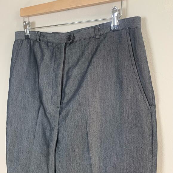 Larry Levine Suits Size 14 Women's Trouser Pants Gun Metal Gray Pockets Career - Picture 3 of 7